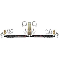 Skyjacker Black Max Dual Steering Stabilizer Kit Set of 2 w/ Mounting Brackets