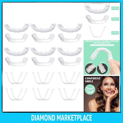 Comfort Fit Clip-In Silikon Zähne - 6 Paar für sofortiges Lächeln Makeover