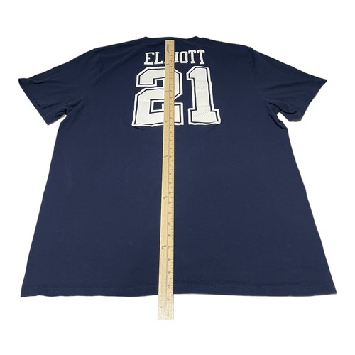 Dallas Cowboys Ezekiel Elliott Mens Blue NFL Short Sleeve T Shirt Adult 2XL XXL - Picture 5 of 9