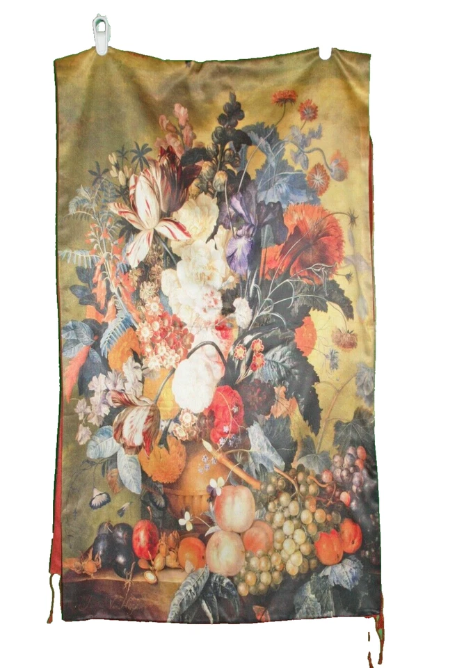 Hollywood Regency Runner Seda Multicolor Floral 66" x 20" Óxido Dorado Negro Azul Foto 3 de 4