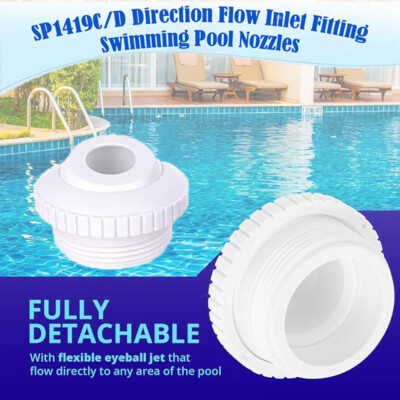 Pool Spa Slotted Opening Return Jet Fitting with 1-1/2'' Inch MIP Thread