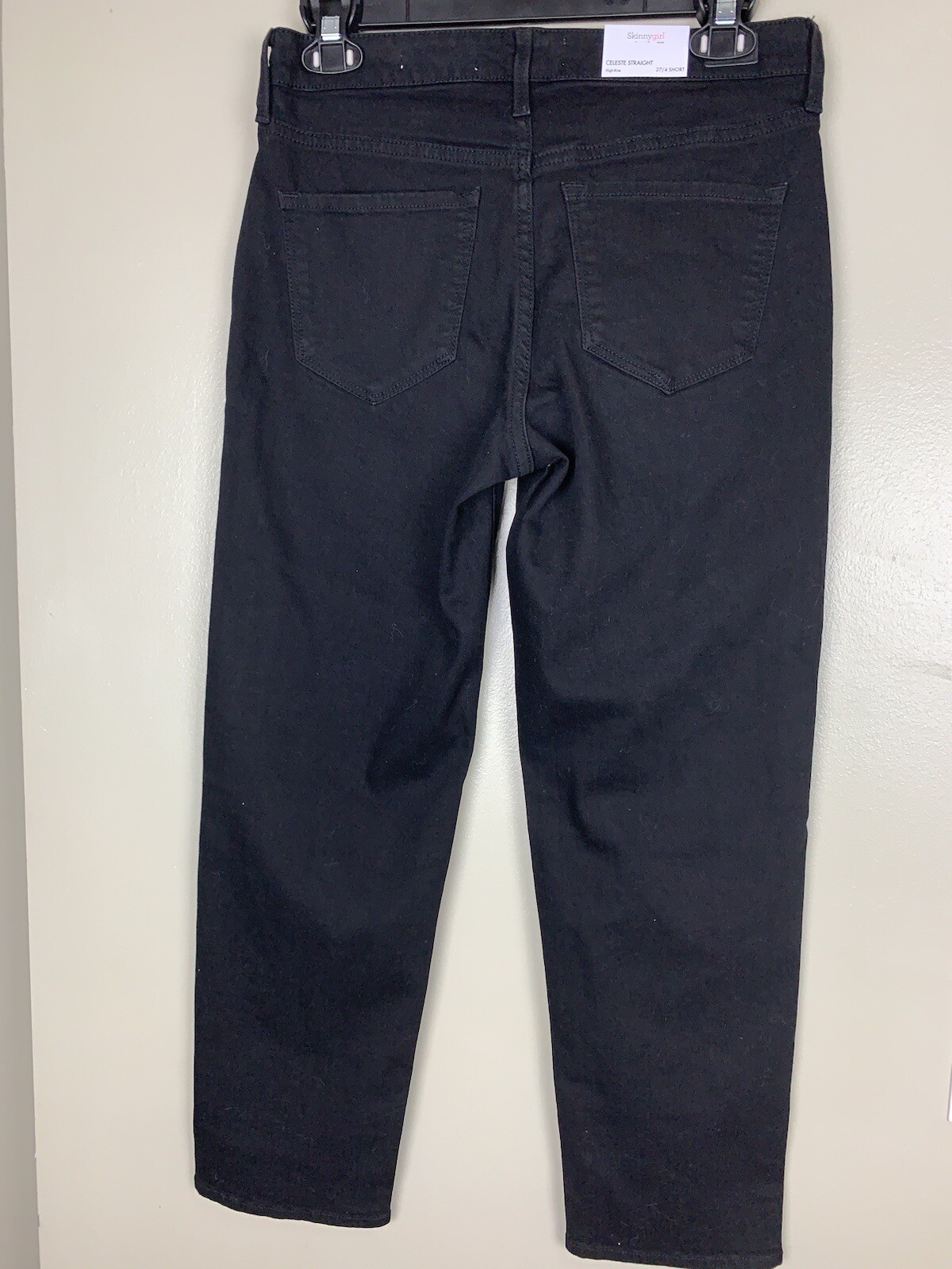 Skinnygirl Celeste StraightLeg HighRise Jean Gray 27/4 Short for sale