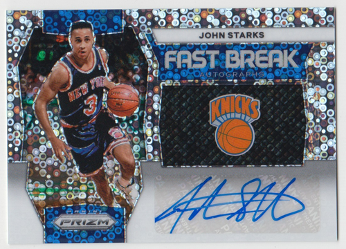 2023-24 Panini Prizm Fast Break John Starks Silver Disco Prizm Autographs Auto - Picture 5 of 6