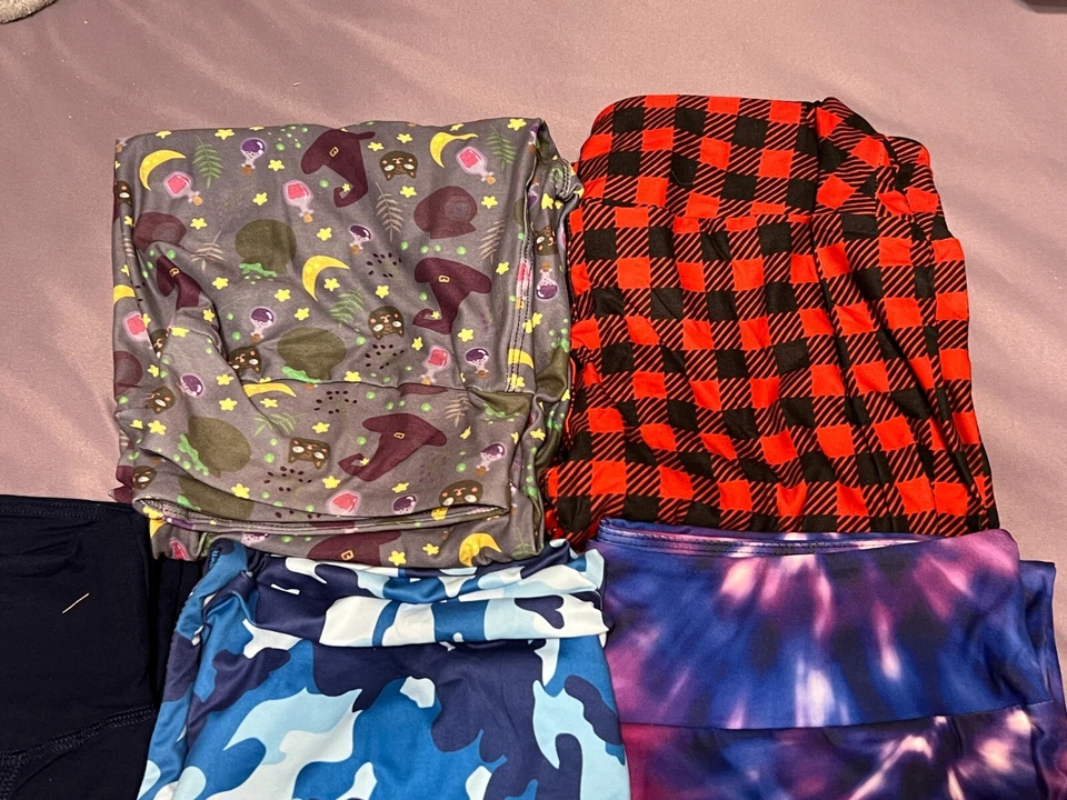 Gran Lote de 5 Leggings Para Mujer TC Talla Grande 12-18 Cuadros Tinte Camuflaje Nuevos con Etiquetas Foto 2 de 4