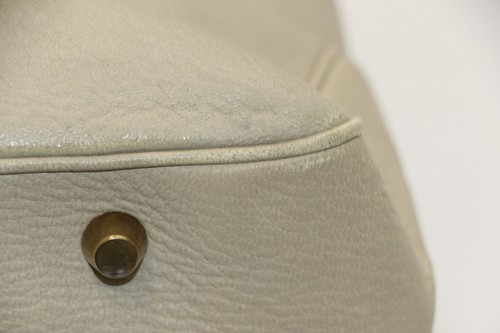 Celine Gold Lock Leather Handbag - Beige - Picture 13 of 24