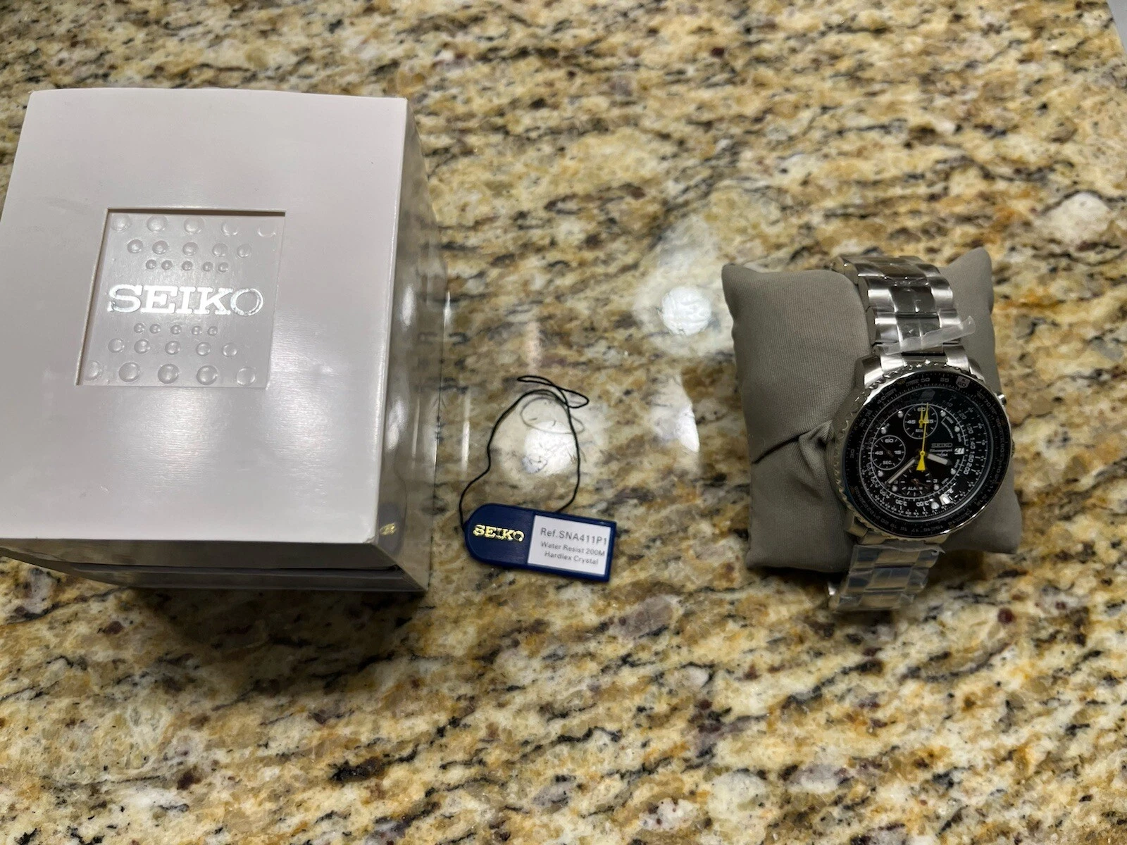 Seiko men's pilot watch alarm chronograph hotsell