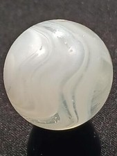 Peltier .68 Snow White Feathered Swirl Patch Near Mint Serious Marble A476