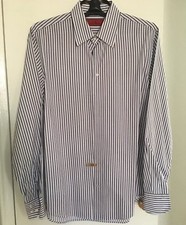 CH Carolina Herrera Men’s Striped Dress Shirt From Spain Sz 16 1/2