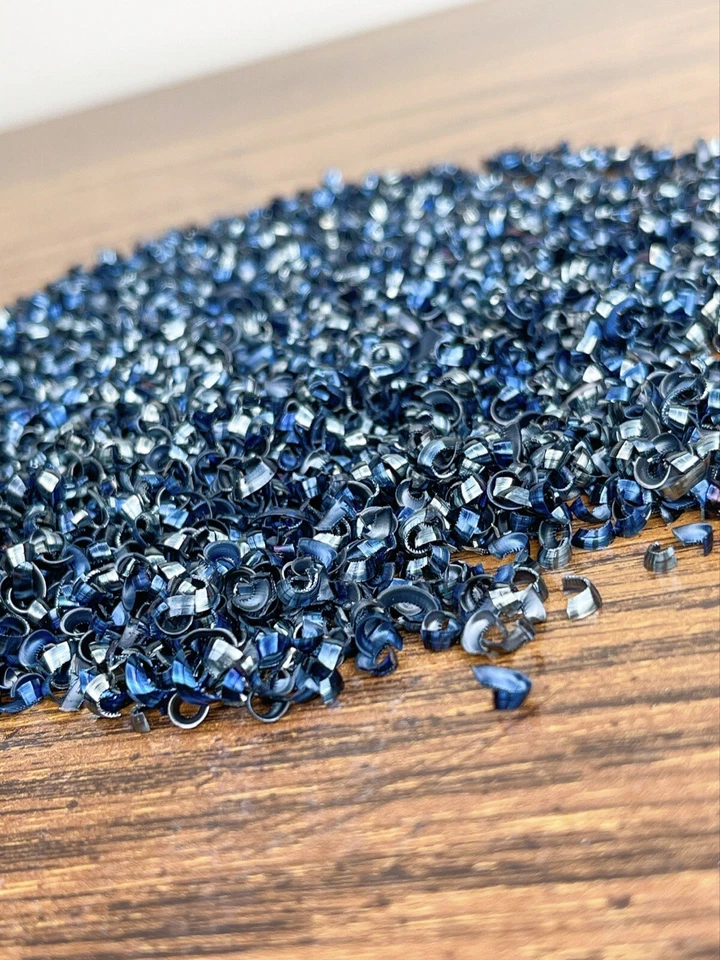 Blue 4140 Steel Alloy Shavings - Orgonite Supplies - By The Pound - Image 4 of 4