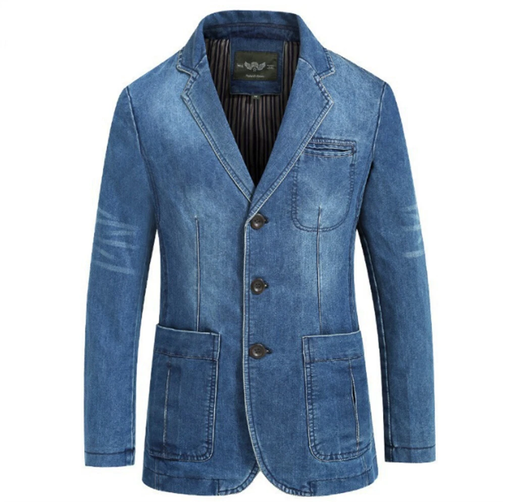 Men's Denim Blazer Casual Suit Jacket Cotton Jeans Coat Outwear Slim Long Sleeve
Opens in a new wind