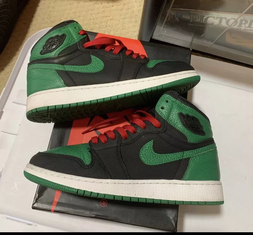Nike Air Jordan 1 Retro High Og Bg Pine Green Black Style # 575441-030 Size 6.5Y