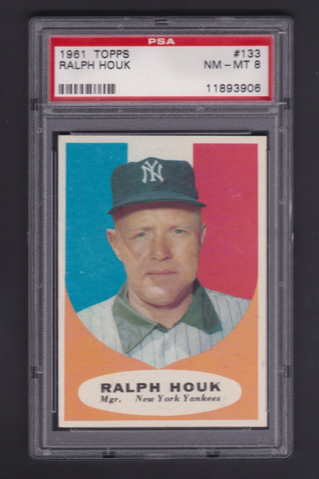 1961 Topps #133 Ralph Houk - PSA-8 ~ Beautiful card ~