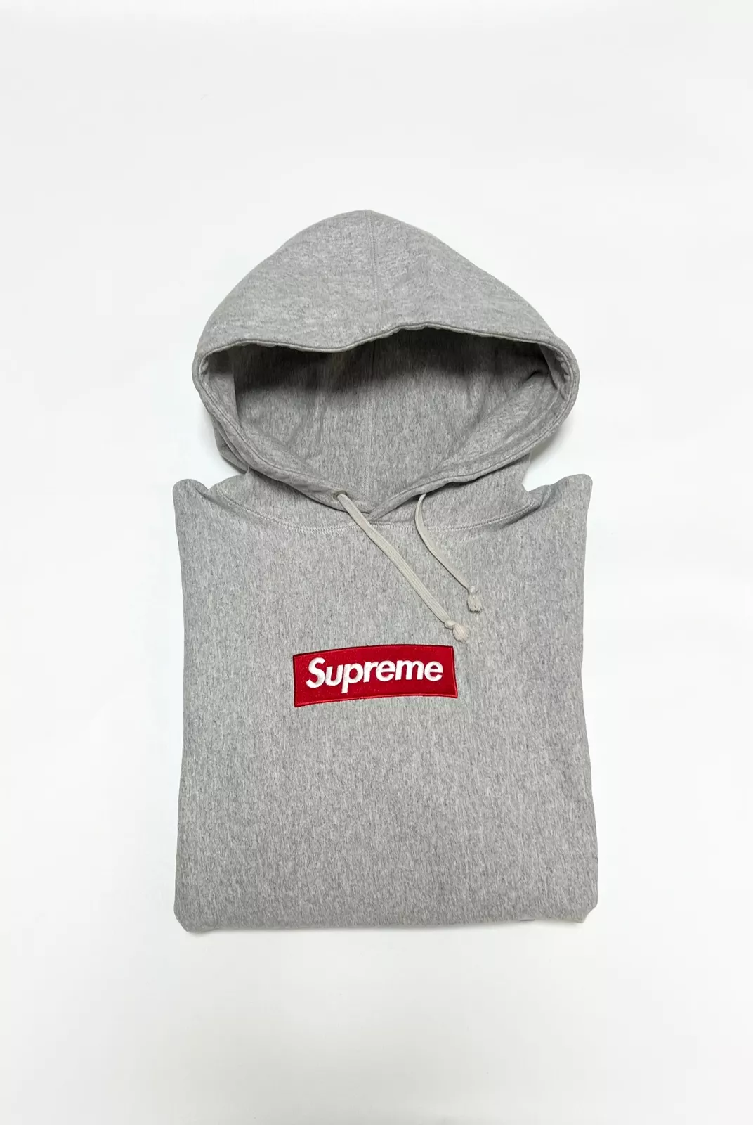 Sweat à capuche logo Supreme Box rouge sur gris S