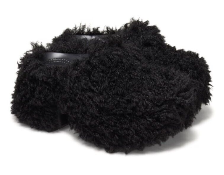 Crocs Siren Shaggy Fur Clog Black Womens Size 9 or Mens
