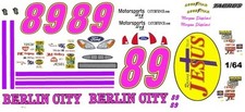  89 Morgan Shepherd Racing With JESUS 2001 1/64th Scale Slot Car Decals