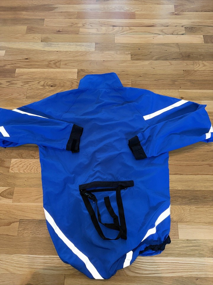 Running Room FitWear Blue Jacket Reflective Full Zip Men's Size L eBay