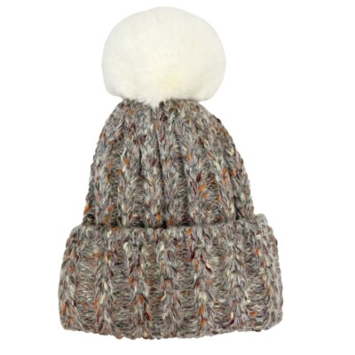 NWT Anthropologie Ivory Faux Fur Pom  Cuff Beanie By Anthropologie Knitted Faux-Fur Cuff Beanie at MarketFair  main image 3
