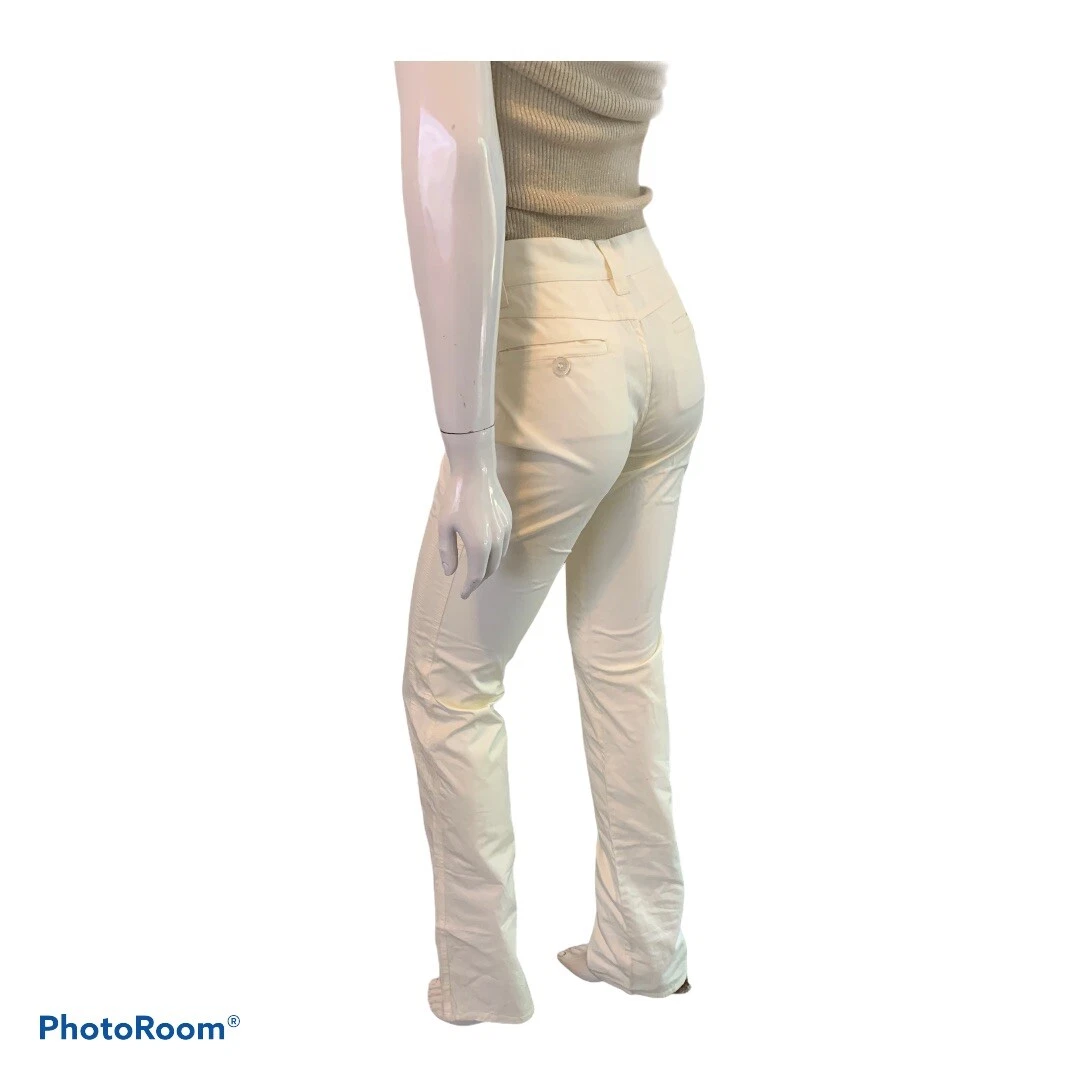 Pantaloni casual VALENTINO nuovi avorio vita media regular fit tasche posteriori XS