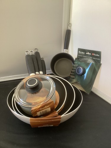 Roma Rondine Set of Gourmet Collection Pots Pans DuPont Non-stick 1QT 8” 10” 11. - Picture 1 of 2