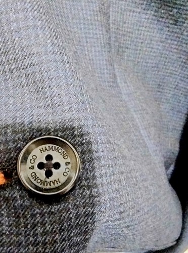 Hammond & Co By Patrick Grant Mens Navy Check Wool Suit Jacket & Waistcoat 44/46 - Picture 4 of 24