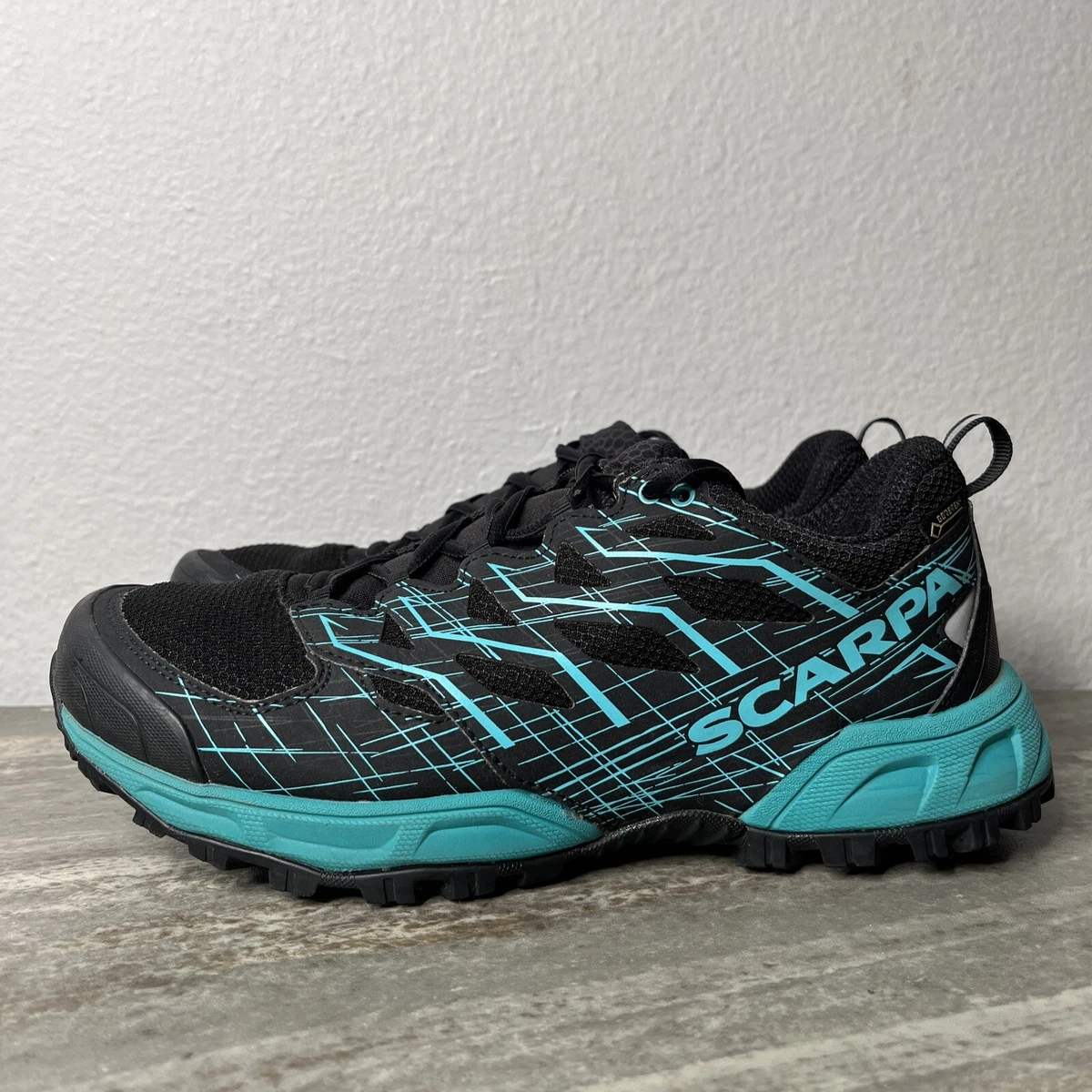 SCARPA NEUTRON 2 Womens SIZE 7 Black Teal Trail Running Shoes | eBay