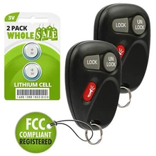 2 Replacement For 2001 2002 Chevrolet Tahoe Key Fob Remote