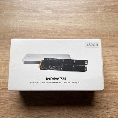 Transcend JetDrive 725 480 GB - SATA 6Gb/s SSD MacBook 2012-2013 - neu in OVP