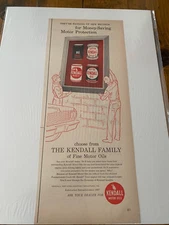 Vintage 1963 Kendall Motor Oils Money Saving Motor Protection ad