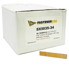 3/4" LEG x 7/32" CROWN 18GA GALV SX5035 STAPLES 50,000ct | SX5035-34C10