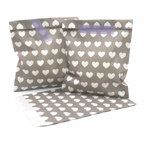 100 Frau Wundervoll PapiertüTen Taupe, Herzen Candy Bag Candy Bar-image