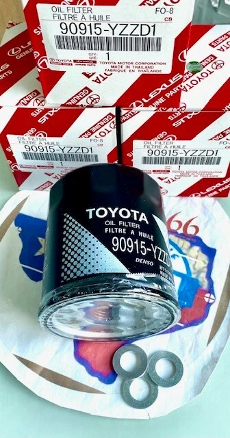 (2) TOYOTA OEM Engine-Oil Filter 90915YZZD1 w gasket - Image 3 of 4