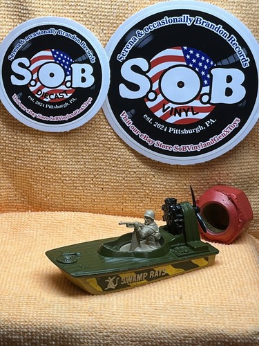 Lesney Matchbox 1976 No 30 Swamp Rat Patrol Boat grün Diecast gebraucht fast neuwertig