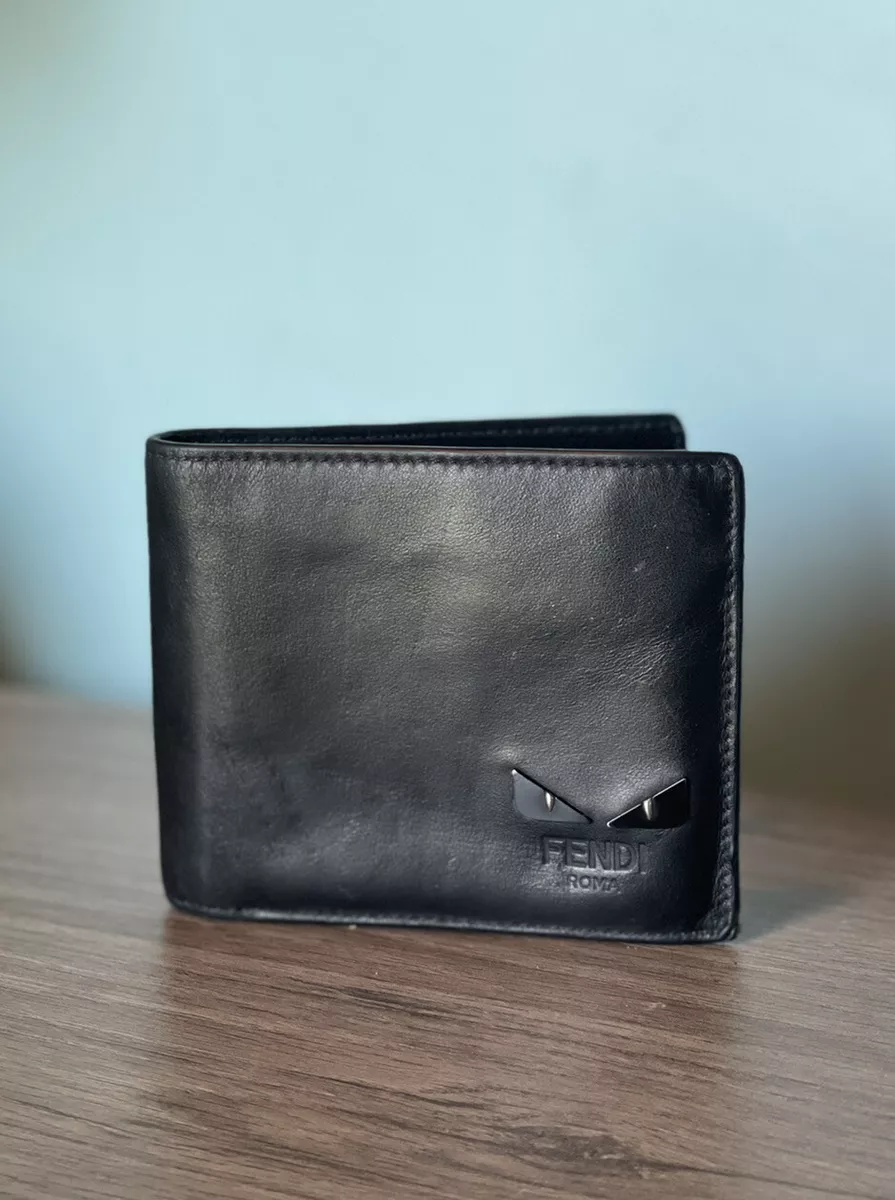 Fendi Monster Black Leather Wallet (Pre-Owned)