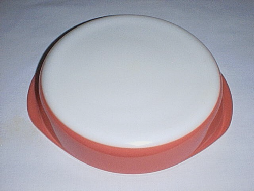 Vtg PYREX #221 Ovenware 2 qt Casserole Baking Dish with Handles 8" FLAMINGO PINK - Picture 2 of 2