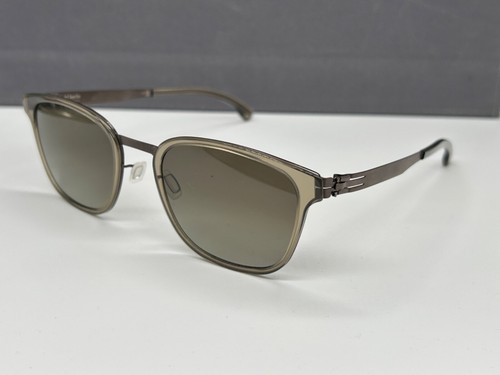 Ic Berlin Sonnenbrille Herren Grau eckig Mr. Bice Groß L XL NP:499€ - Picture 4 of 12