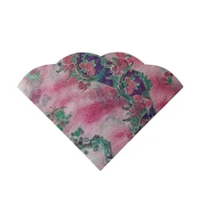 Silken Rice Paper Napkins Decoupage Floral Design 14" Round Made In Japan New