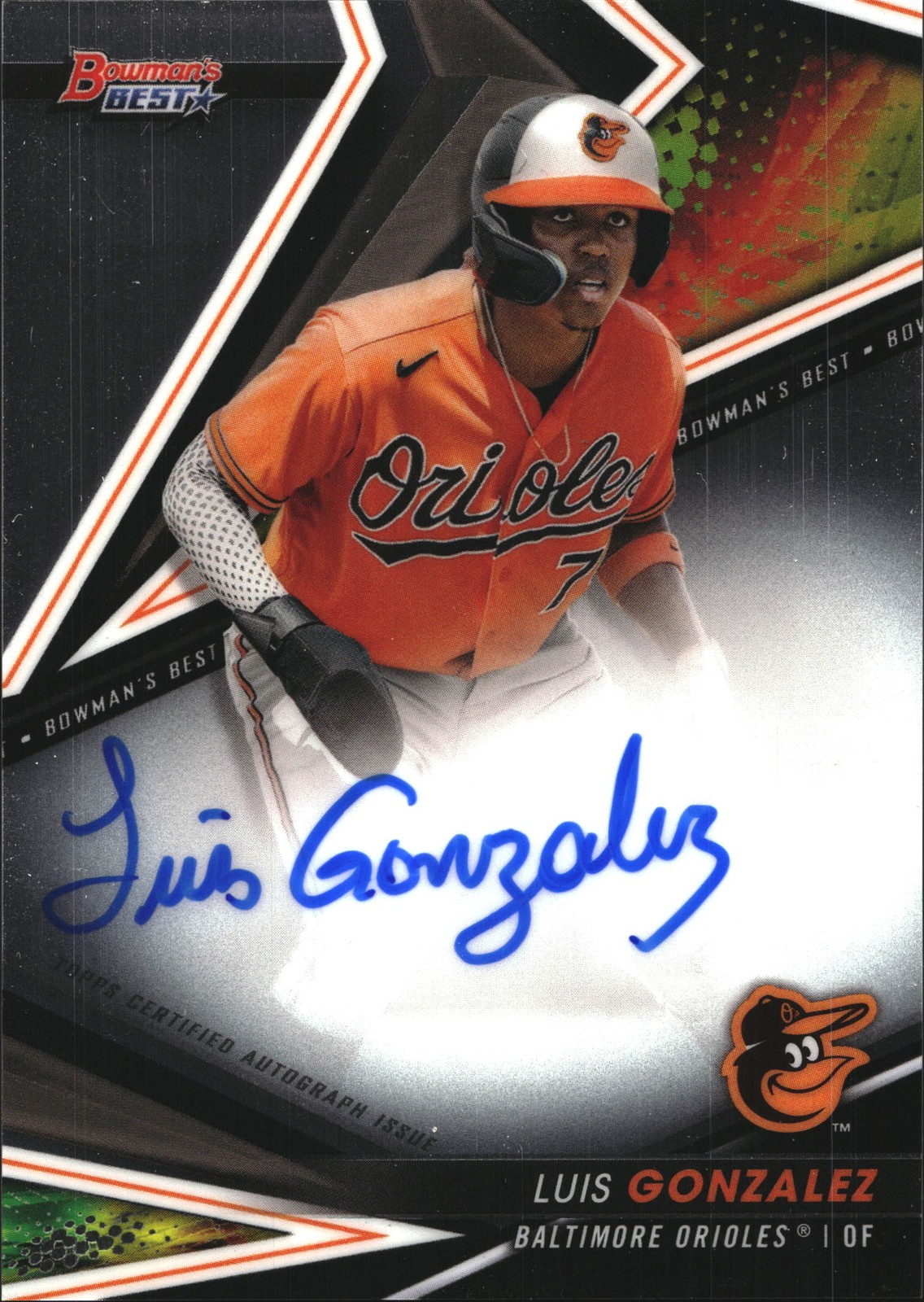 2022 Bowman's Best Luis Gonzalez #B22-LG Best of 2022 Autographs