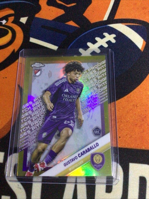 MLS Topps Chrome- Pitch Prodigies Rookie Gustavo Caraballo Gold /50