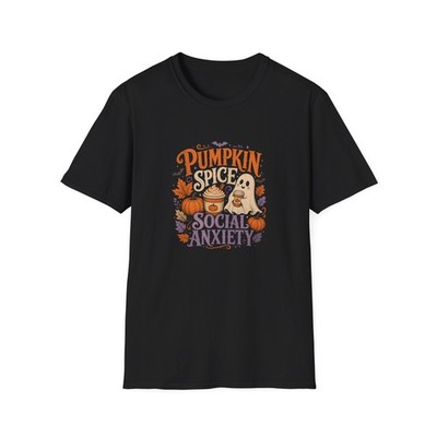 Pumpkin Spice Social Anxiety Shirt, Funny Fall Coffee Tee Gift for Her