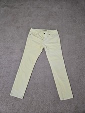 Vineyard Vines Yellow Corduroy STR Pants Women Size 8 Straight Leg 98 cotton