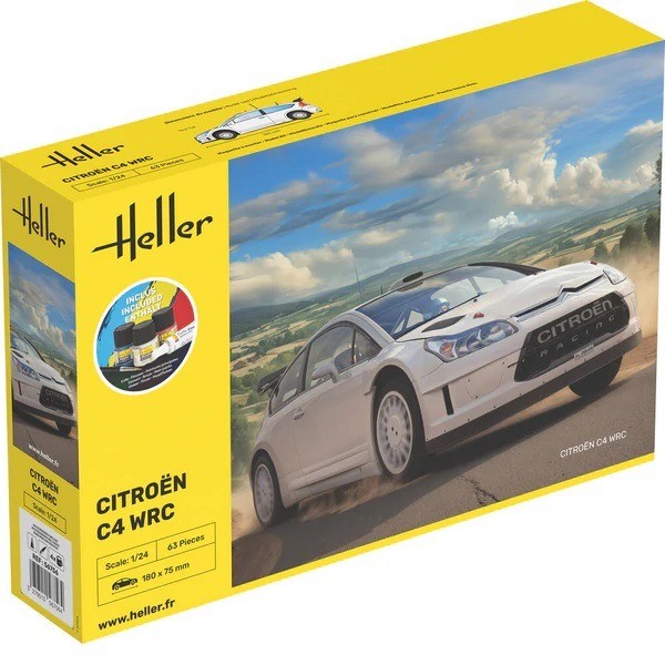 Heller - Starterset Mit Lack Und ZubehöR – CitroËN C4 WRC Zum Zusammenbauen -...-image