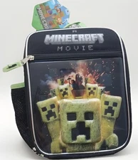 Minecraft creeper Movie Insulated Lunch Bag Lunch Box kids tote