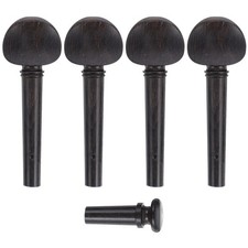  1 Set 4/4 Violine Ebenholz Stimmwirbel und Tailpin Kit Holz Ersatzteile für