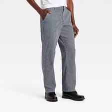 Men's Straight Fit Striped Pants - Goodfellow  Co