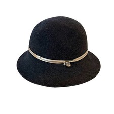 Anthropologie Hat Attack Gray Wool Felt Wide ...