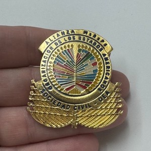 Vintage Alianza Sociedad Civil OEA Pin Organization of American States OAS