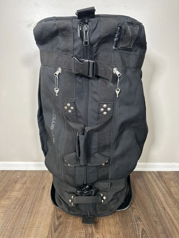 Bolsa de golf de viaje Club Glove MINI BOLSA DE LONA RODANTE ruedas bolsa negra Foto 3 de 4