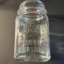 Vintage  Ball Perfect Mason Jar  Square Pint Size, Separate Bottom, No. 5