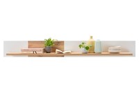 Wandboard Wandregal Wandpaneel HäNgeregal Eiche Altholz Dekor Weiß Matt B 164 Cm
