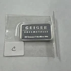 20 Gram Geiger Edelmetalle .999 Fine Silver Rectangular Bar-Sealed/Discontinued